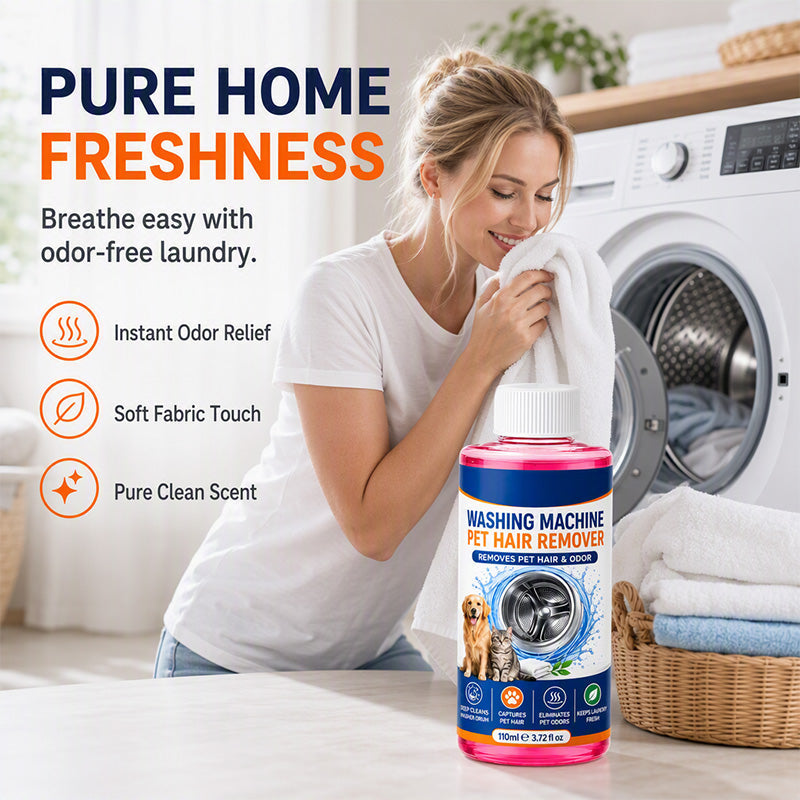 Deep Clean Washers Instantly! No-Odor 4-in-1 Pet Hair Laundry Cleaner