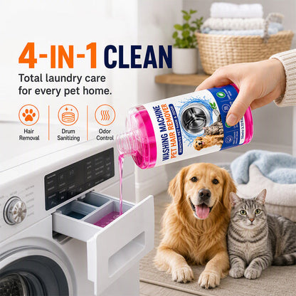 Deep Clean Washers Instantly! No-Odor 4-in-1 Pet Hair Laundry Cleaner