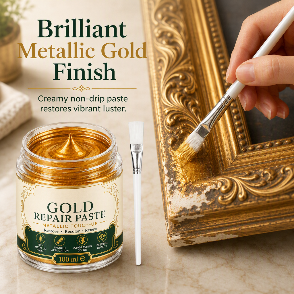✨Buy 2 Get 1 Free✨Gold/Silver Metallic Refinishing Repair Paste with Brush