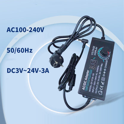 ⏰ Adjustable 3V-24V 3A Universal AC/DC Power Adapter With Digital Display 🔋