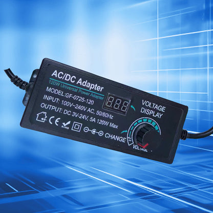 ⏰ Adjustable 3V-24V 3A Universal AC/DC Power Adapter With Digital Display 🔋