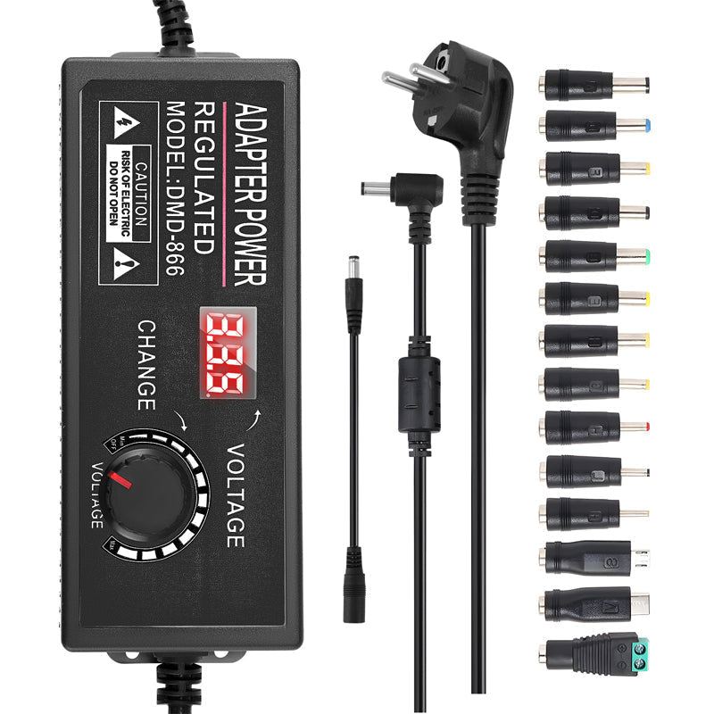⏰ Adjustable 3V-24V 3A Universal AC/DC Power Adapter With Digital Display 🔋