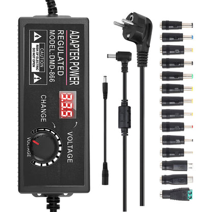 ⏰ Adjustable 3V-24V 3A Universal AC/DC Power Adapter With Digital Display 🔋