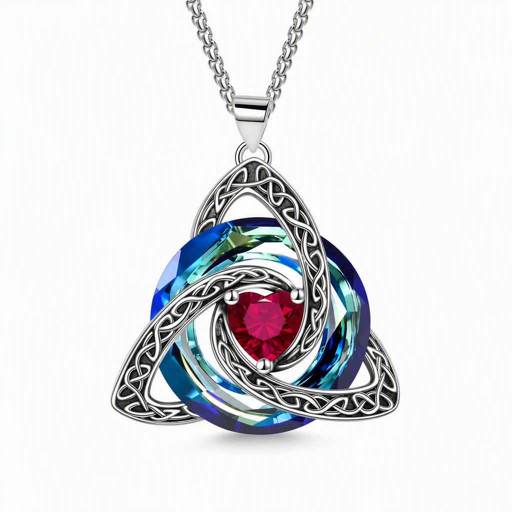 ⏳🔥LIMITED-TIME 50% OFF! ⏰Women's Celtic Knot Birthstone Pendant Necklace🌀📿