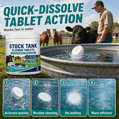 🧼 Livestock Water Tank Cleaning Tablets – 💧 Fast-Dissolving Trough & Water Container Cleaner