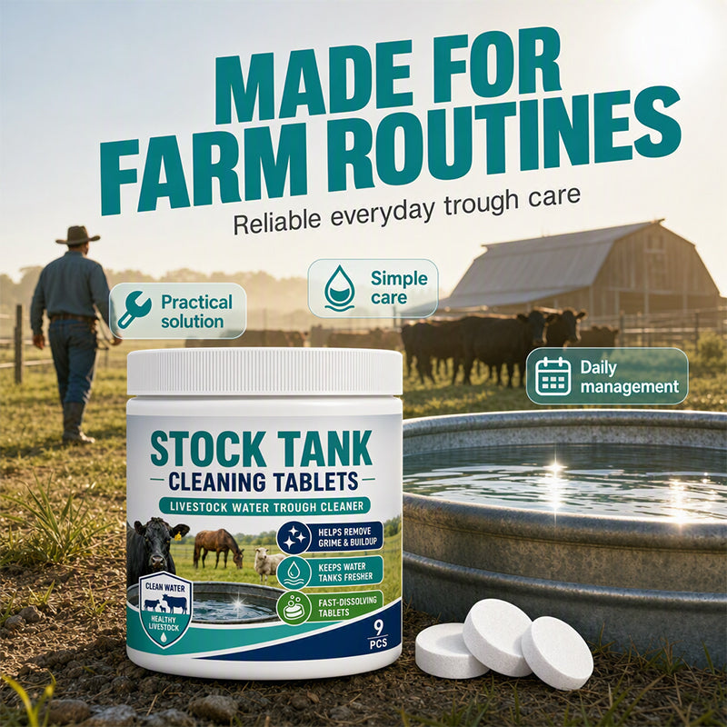 🥳HOT SALE🥳💞49K+ SOLD! Stock Tank Tablets –  Fast-dissolving, easy drop-in & fresher water. Farm care – grab yours! ✅