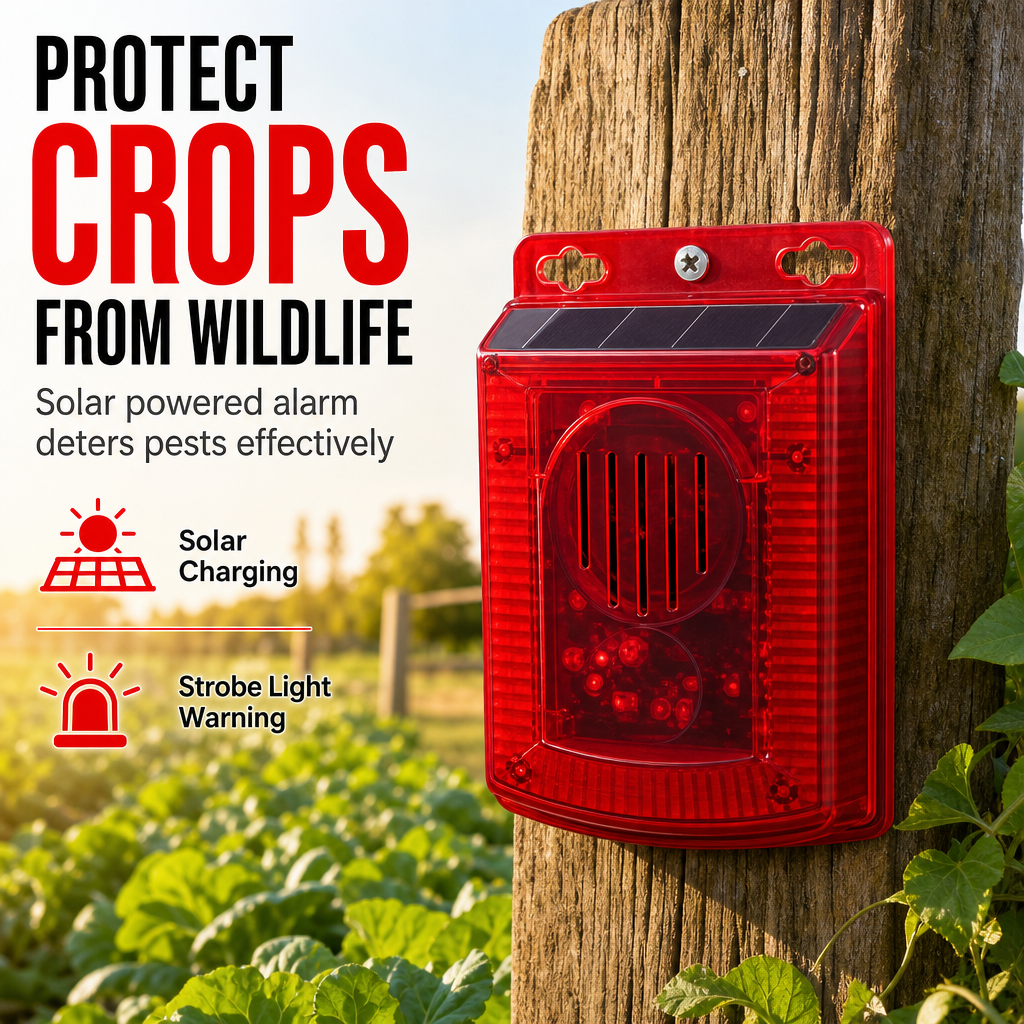 Solar Powered Outdoor Warning Alarm