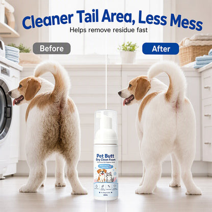 🔥No-Rinse Pet Butt Dry Clean Foam for Dogs & Cats