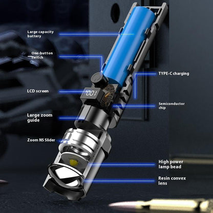 Rechargeable Laser Flashlight with Digital Display