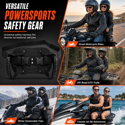 🏍️✋ Adjustable Passenger Grip Belt – Reinforced Rear Handle Strap for Motorcycle & Powersports Riding