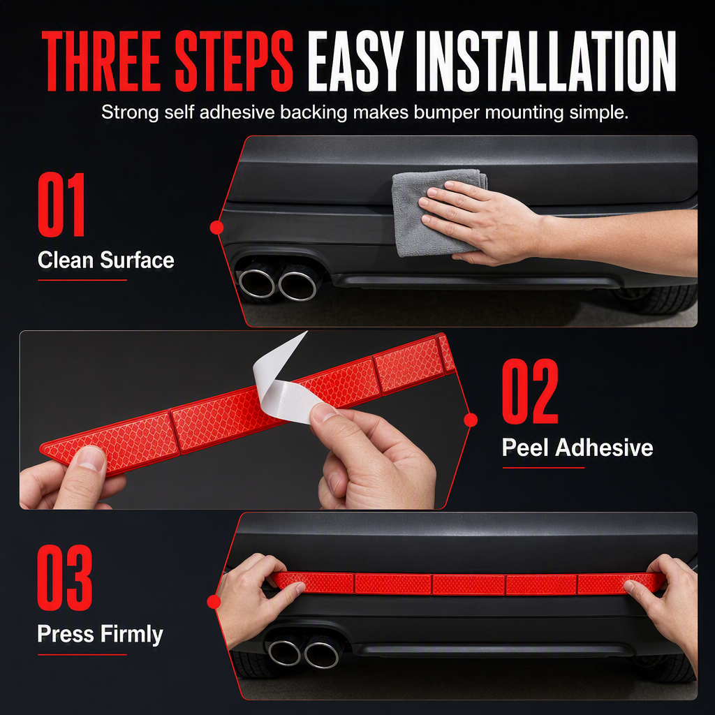 ✨Limited-time 50% off-Reflective Car Sticker Strips for Trunk & Rear Bumper