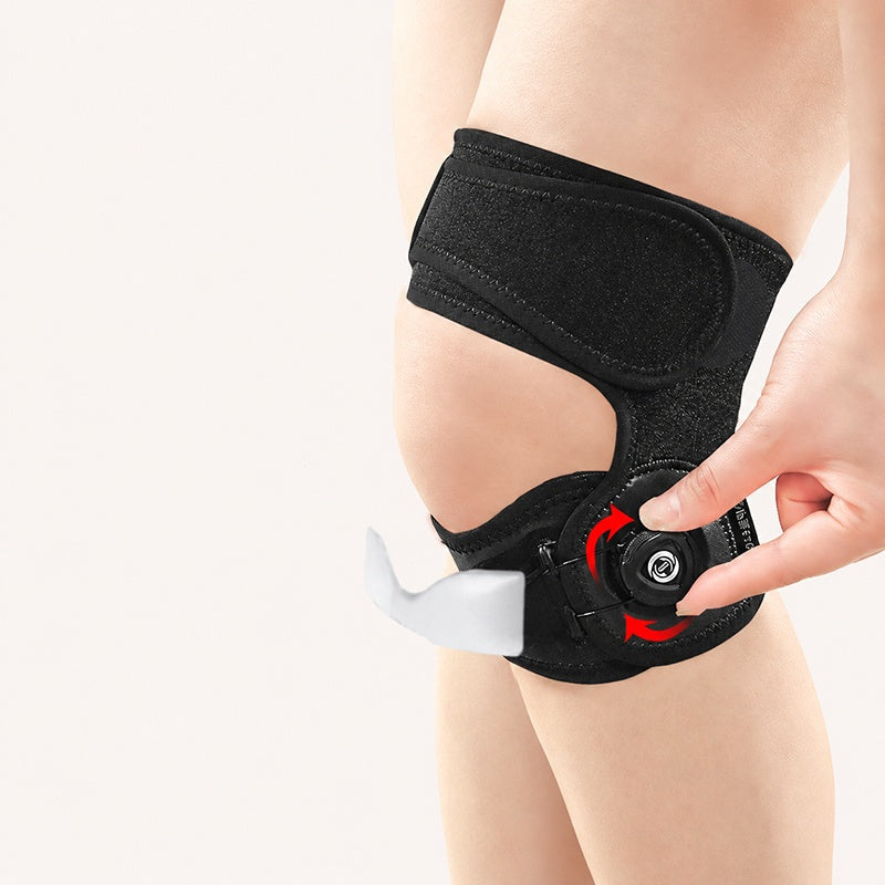 Adjustable Silicone Patella Stabilizer Strap – dial-adjusted steel wire compression, shock-absorbing pad & breathable dual strap. Stable knees for running & tennis! 🛡️💪