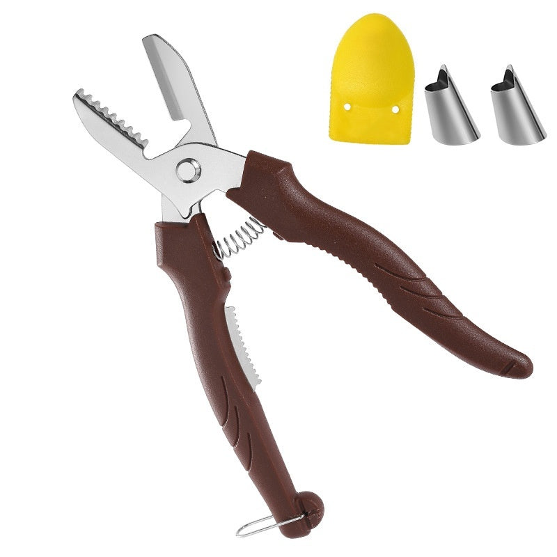 ⚡ 2-in-1 Chestnut Shear – Dual-Edge, Labor-Saving, Safe ✨