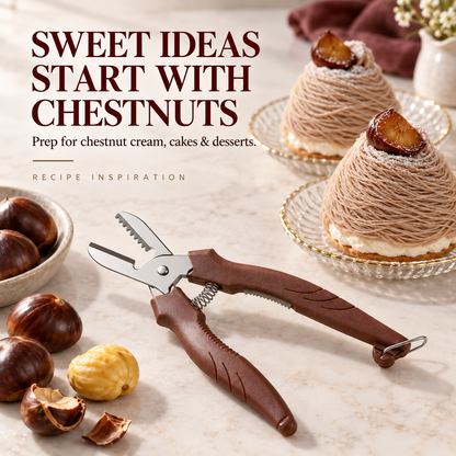 ⚡ 2-in-1 Chestnut Shear – Dual-Edge, Labor-Saving, Safe ✨