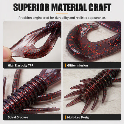 🎣 LIMITED-TIME 50% OFF 🦐 Realistic Floating Shrimp Lures — 8 Pack, Natural Swimming Action