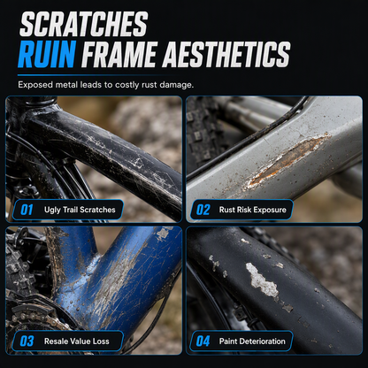 🚲🖌️Bike‑Frame Touch‑Up Paste with Brush | Refresh Frame Look Without Full Repainting🎒