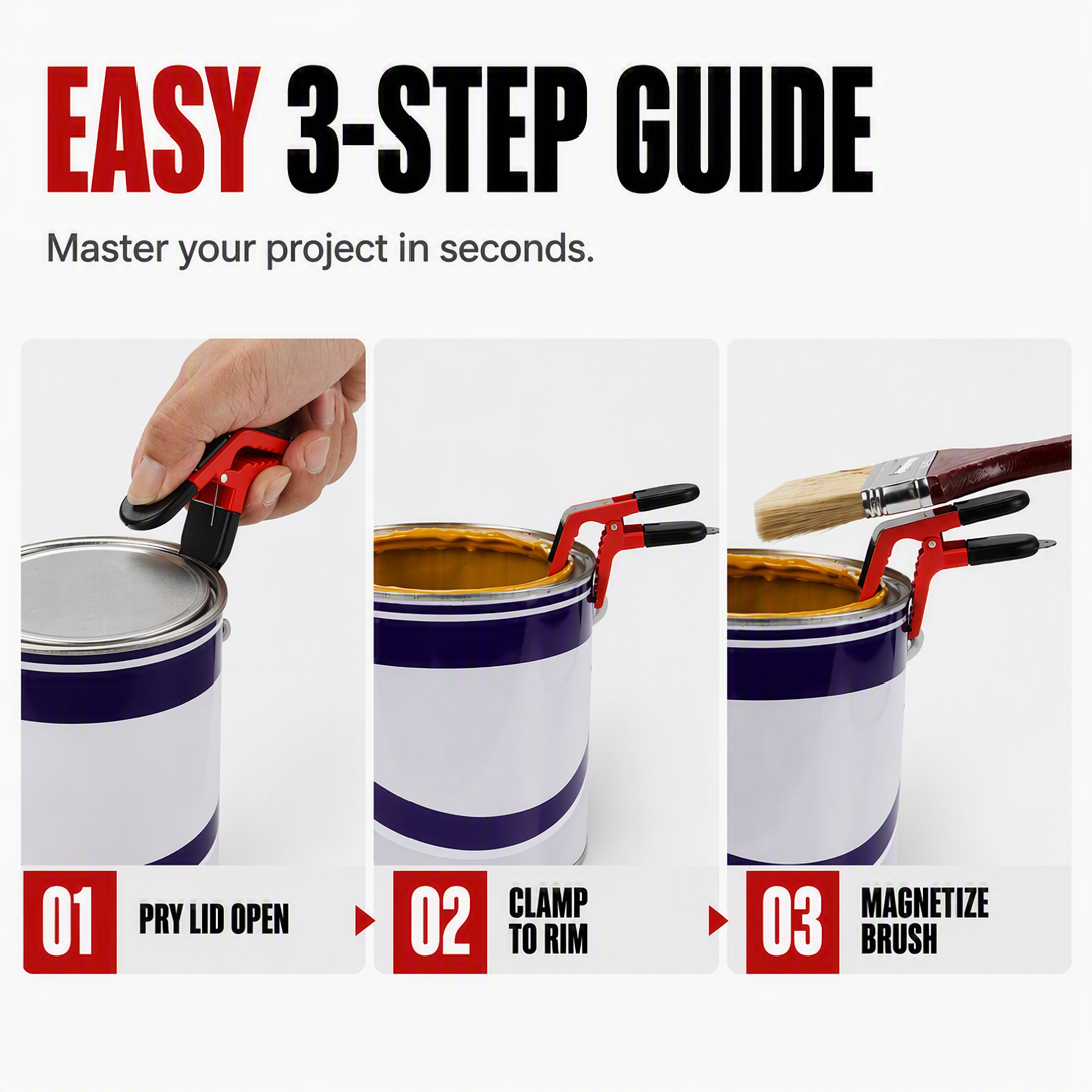 🎨🧲 Magnetic Paint Brush Holder Clip – Hands-Free Universal Clamp for Cleaner, Easier Painting
