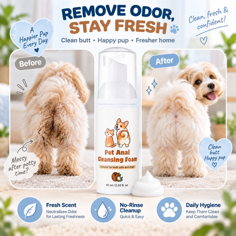 No-Rinse Pet Anal Cleansing Foam