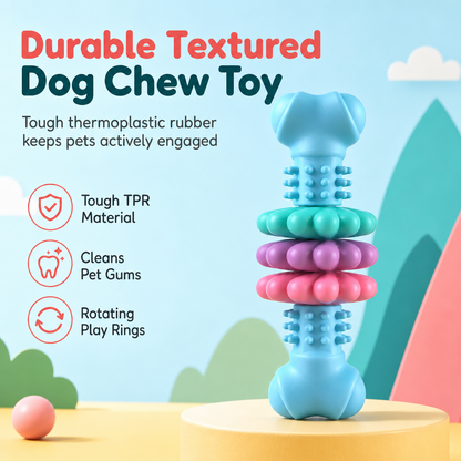 🦴⏰ LIMITED-TIME 50% OFF! 🐶 Durable TPR Dog Chew Bone – Safer Chewing Design, Textured Ridges & Tear-Resistant Build ✨