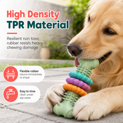 🦴⏰ LIMITED-TIME 50% OFF! 🐶 Durable TPR Dog Chew Bone – Safer Chewing Design, Textured Ridges & Tear-Resistant Build ✨