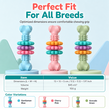🐶Durable TPR Bone Shaped Dog Chew Toy Bite Resistant Teething Toy for Large Dogs🦴