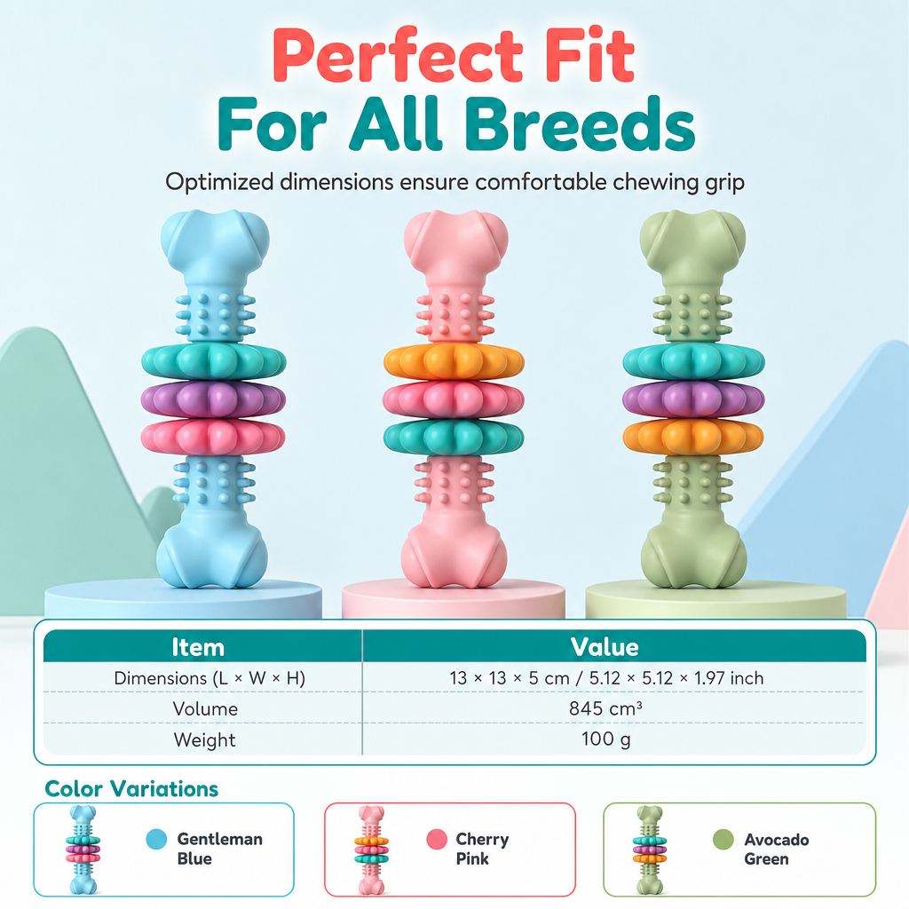 🦴⏰ LIMITED-TIME 50% OFF! 🐶 Durable TPR Dog Chew Bone – Safer Chewing Design, Textured Ridges & Tear-Resistant Build ✨