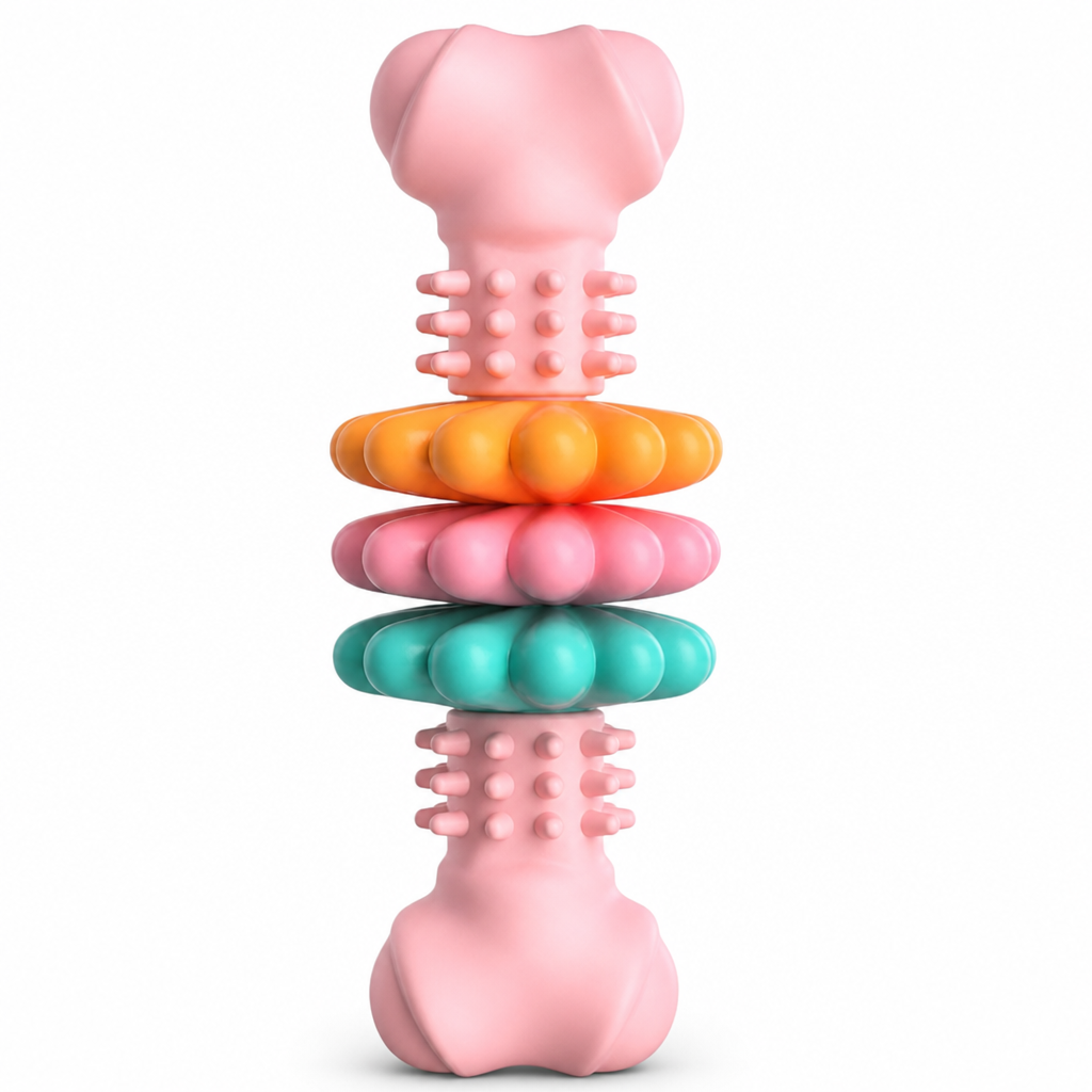 🐶Durable TPR Bone Shaped Dog Chew Toy Bite Resistant Teething Toy for Large Dogs🦴