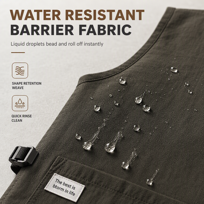 ⏳Time-Limited Special⏰Waterproof and Oilproof Kitchen Vest Apron Breathable Sleeveless Workwear for Catering and Food Service