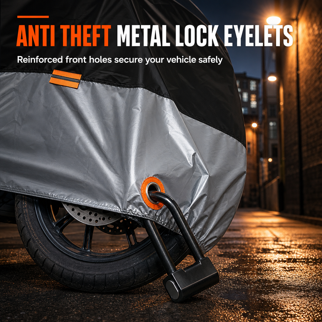 Waterproof Motorcycle Cover with Lock Holes