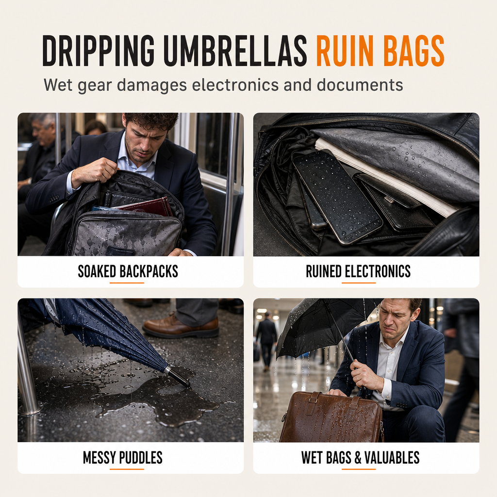 ☔ Absorbent Folding Umbrella Storage Sleeve
