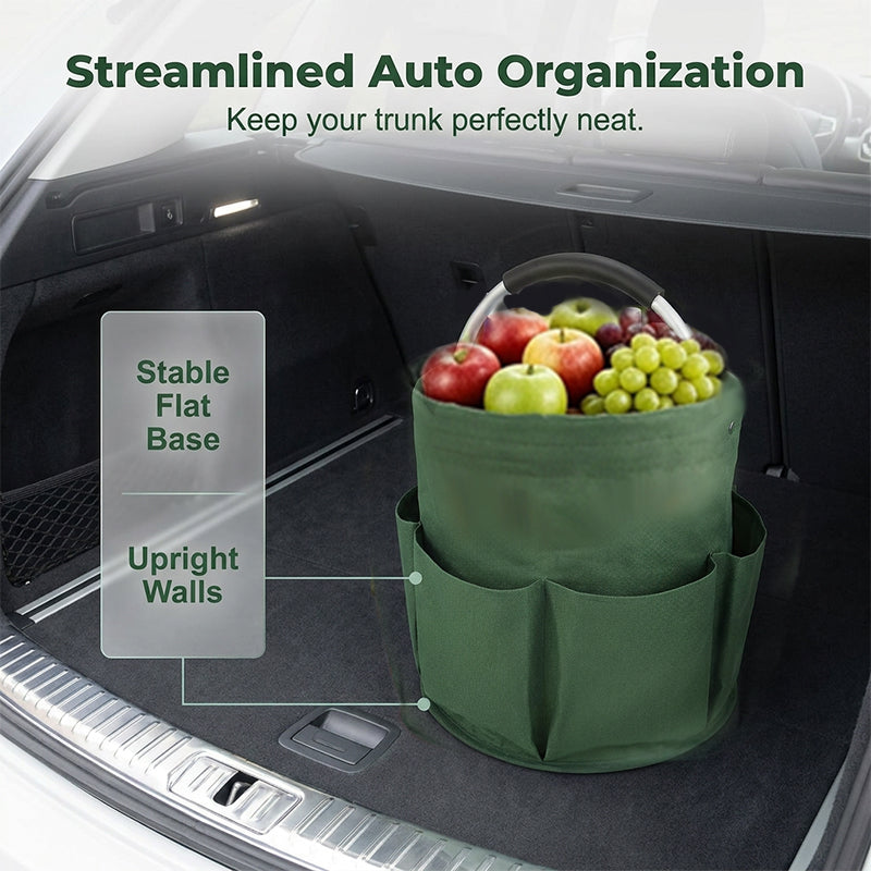 🌳 Foldable Storage Basket with Pockets – 50% OFF! Premium fabric, easy collapse design, 28x28cm – organise garden tools, snacks & essentials. 🌟