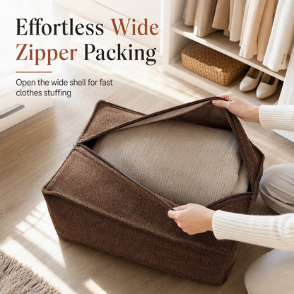📢📢50% OFF! ⏰Storage Ottoman Cover – ✨Turn Extra Clothes & Blankets Into A Cozy Seat While Saving Space