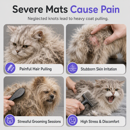 Pet Detangling & Smoothing Spray – loosens tangles, reduces brushing friction, leaves coat smooth & cared for. Easy everyday grooming! 🛡️💚