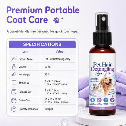 Pet Detangling and Smoothing Spray
