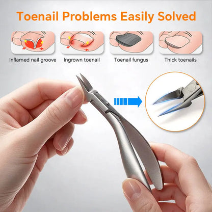 ⏰Stainless Steel Ingrown Toenail Clipper and Dead Skin Nipper 2 Piece Manicure Set