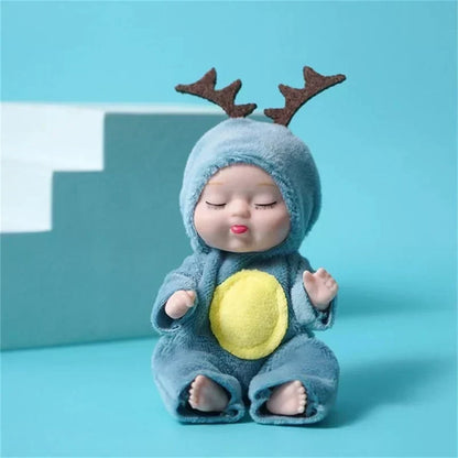 🍼 Mini Baby Dolls in Animal Outfits: 6 Styles, Sleeping Design, Portable, Gift-Ready