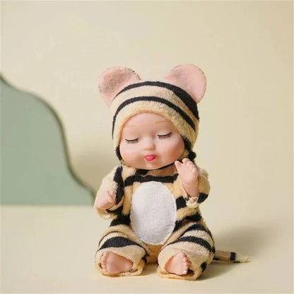 🍼 Mini Baby Dolls in Animal Outfits: 6 Styles, Sleeping Design, Portable, Gift-Ready