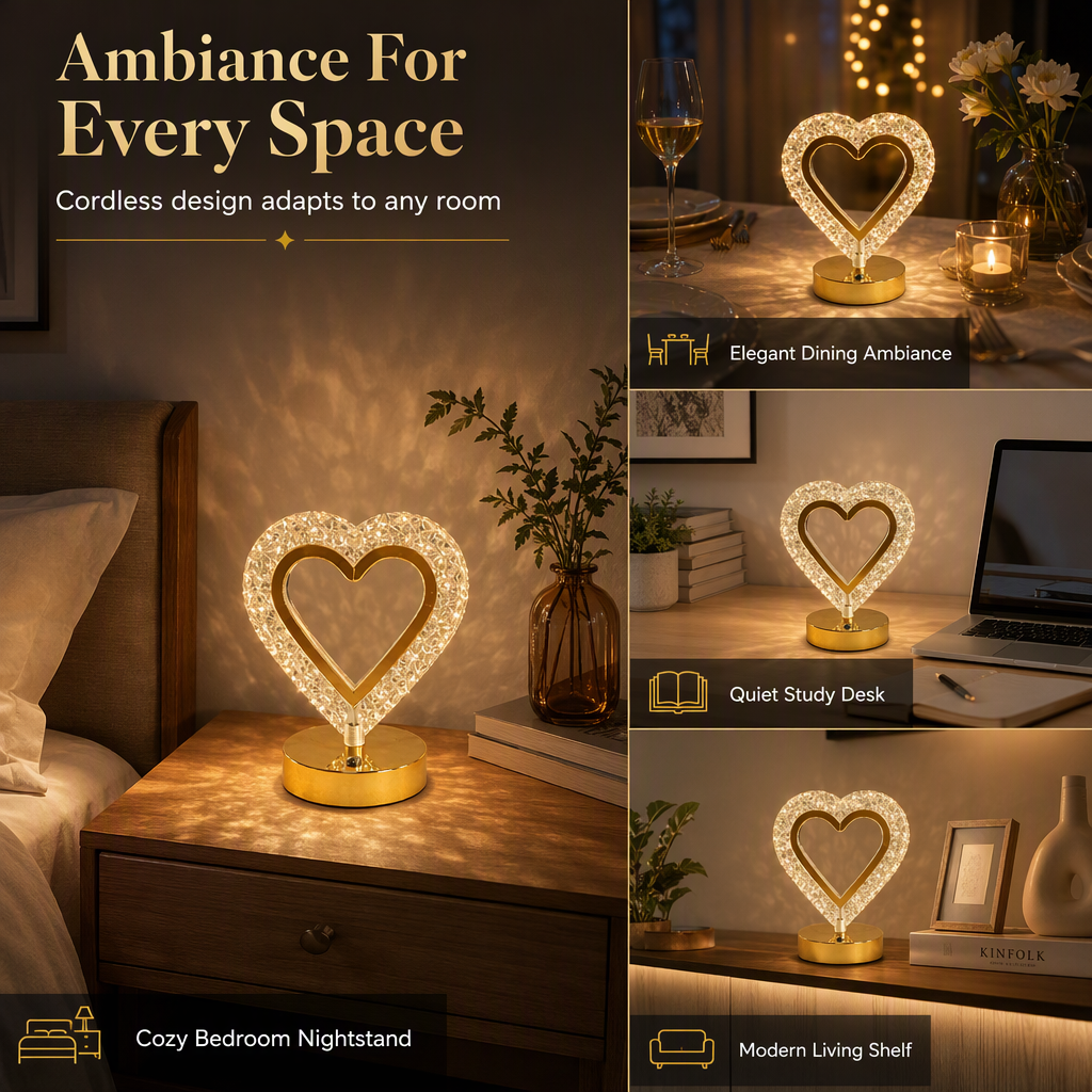 📢50% OFF !! ⏰Geometric Crystal Night Light❣️Touch Control, 3 Colors, USB Rechargeable, Bedroom Glow🌟
