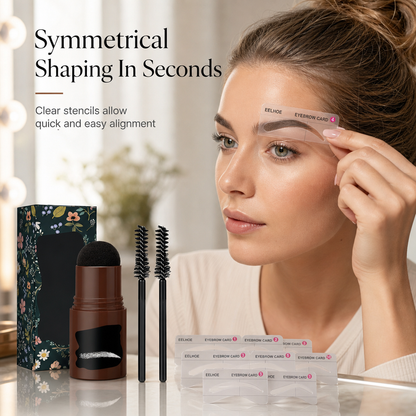 Eyebrow Stamp Kit with Natural-Looking Brow Powder