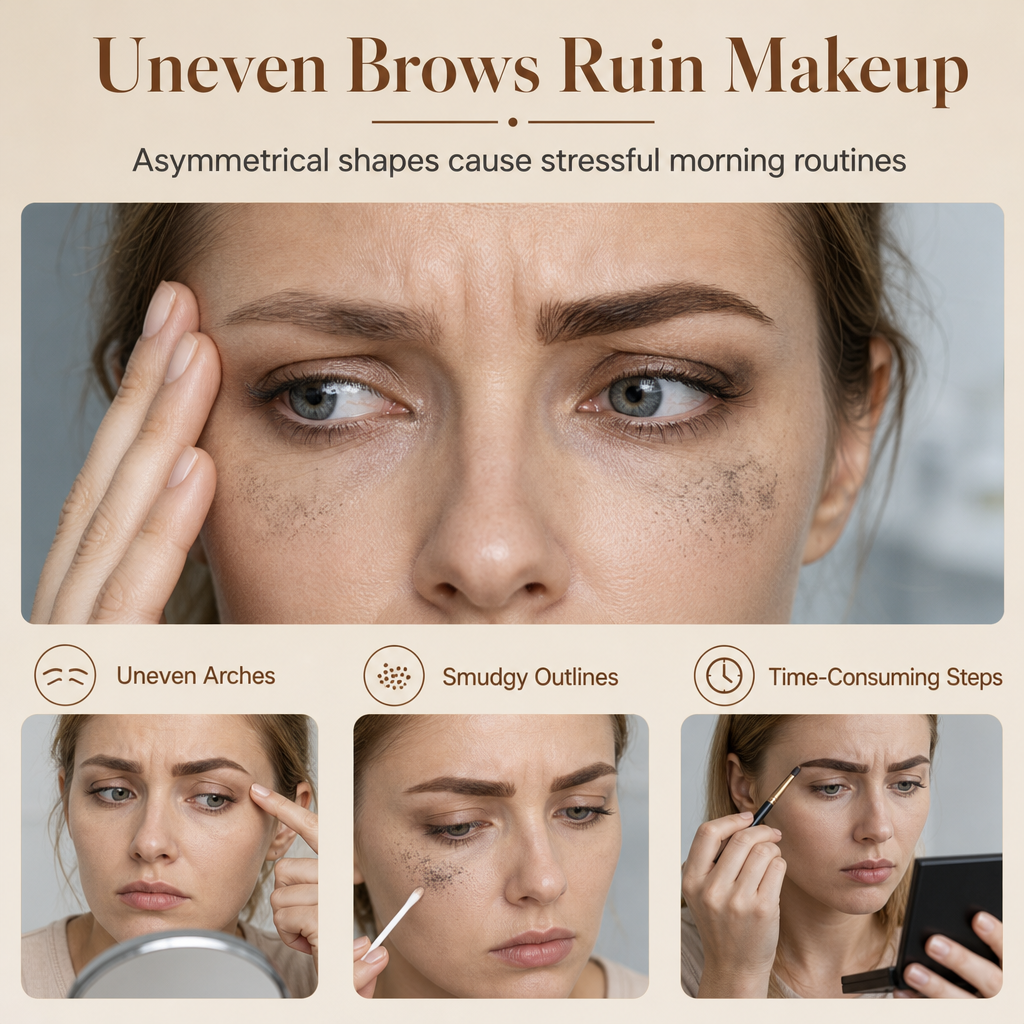 Eyebrow Stamp Kit with Natural-Looking Brow Powder