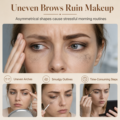 Eyebrow Stamp Kit with Natural-Looking Brow Powder