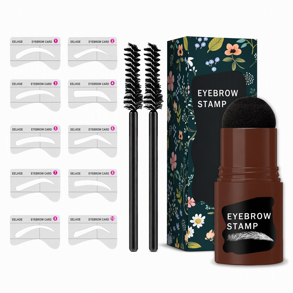 Eyebrow Stamp Kit with Natural-Looking Brow Powder