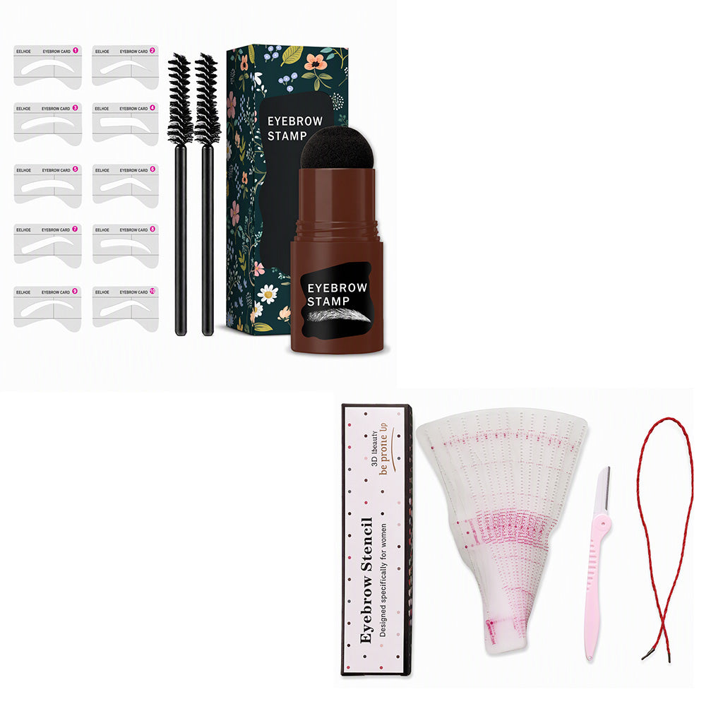 Eyebrow Stamp Kit with Natural-Looking Brow Powder