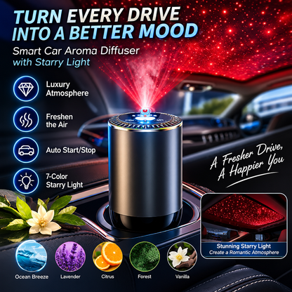 Smart Car Aroma Diffuser with Starry Projection