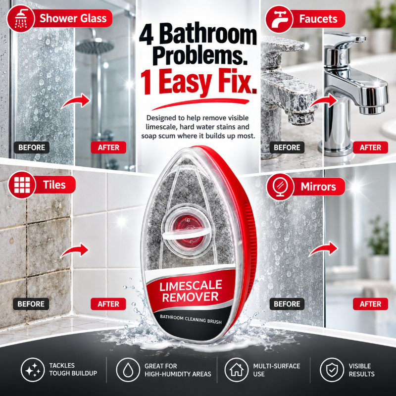 Limescale Remover Bathroom Cleaning Brush