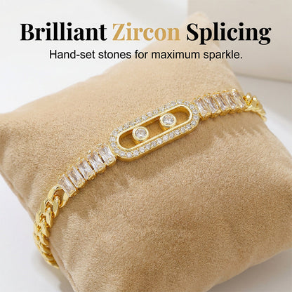🎁New Arrivals 50% OFF💥Women's Gold-Tone Cubic Zirconia Chain Bracelet