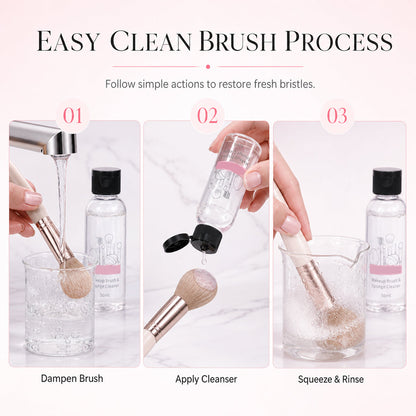 50ml Makeup Brush and Sponge Cleanser Liquid Powder Puff Cleaning Water for Cosmetic Sponges and Cushion Puffs