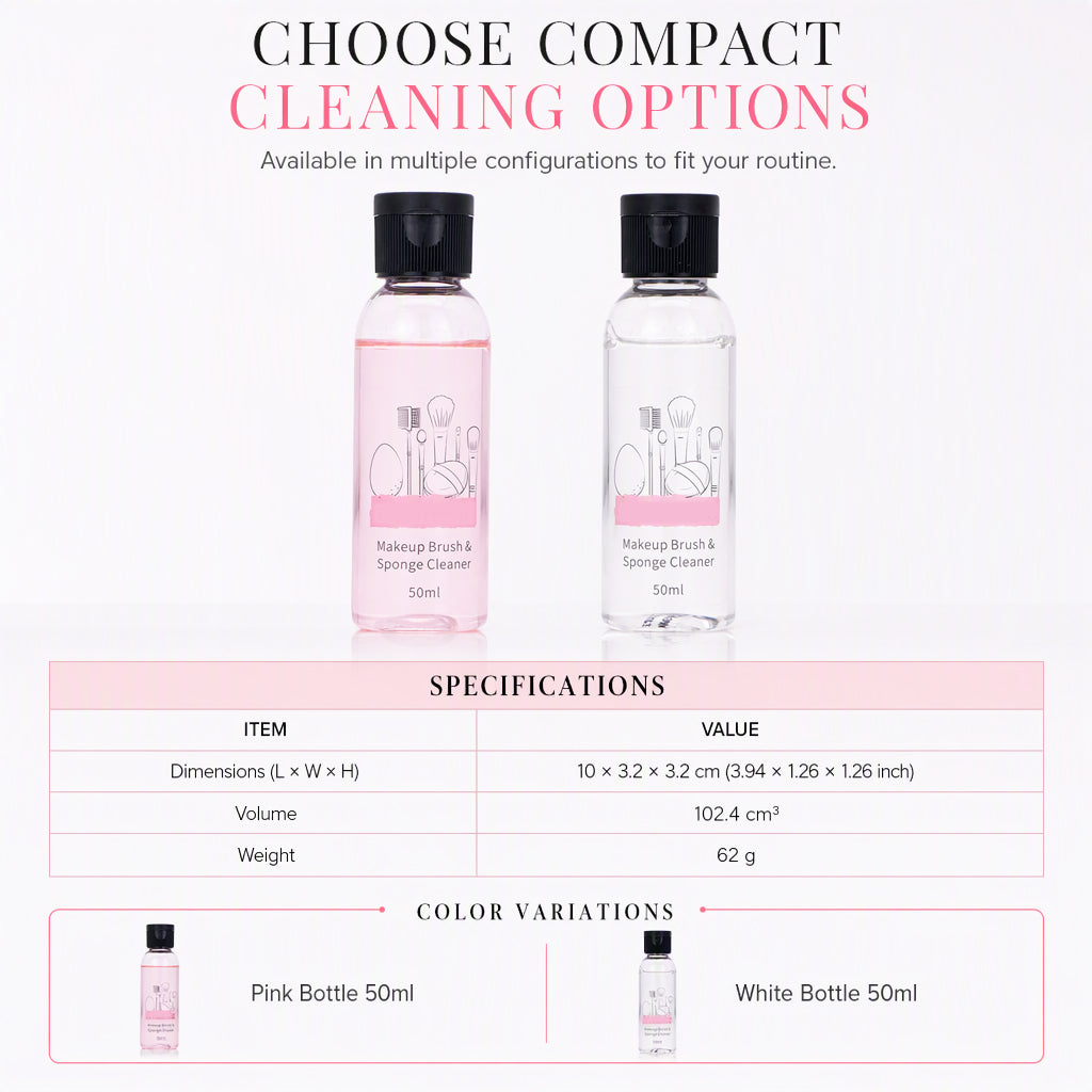 50ml Makeup Brush and Sponge Cleanser Liquid Powder Puff Cleaning Water for Cosmetic Sponges and Cushion Puffs