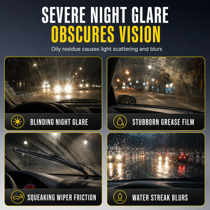 🚗Car Glass Oil Film Remover Spray💦Powerful Windshield Decontamination and Bug Residue Cleaner for Clear Driving Vision