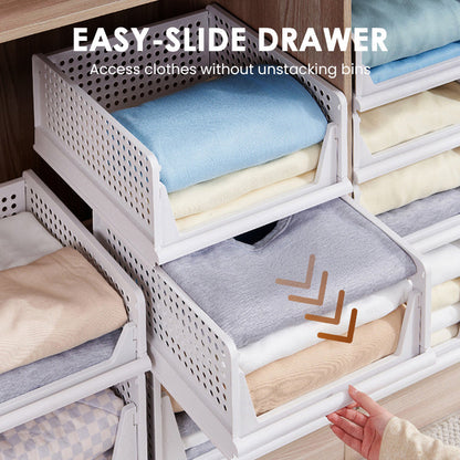 👕🗂️ Modular Closet Storage Drawers – 50% OFF! Stack & combine, durable PP build, fold-flat when unused – clutter-free wardrobe.